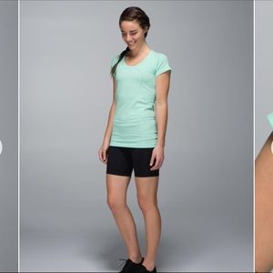 Swiftly Tech Short Sleeve Scoop - Heathered Opal